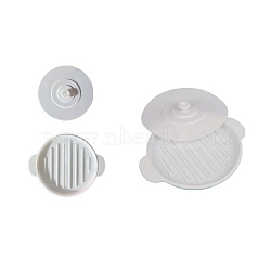 Silicone Cake Baking Pans, Sushi Serving Plates, with Lid, Round, White, 200x200~240x5~21mm, Inner Diameter: 185mm, 2pcs/set(DIY-E055-36)