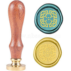 Wax Seal Stamp Set, Sealing Wax Stamp Solid Brass Head,  Wood Handle Retro Brass Stamp Kit Removable, for Envelopes Invitations, Gift Card, 80x22mm(AJEW-WH0131-747)