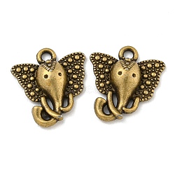 Tibetan Style Alloy Pendants, Cadmium Free & Nickel Free & Lead Free, Elephant, Antique Bronze, 16x15x4mm, Hole: 1mm(TIBEP-E102-AB-NF)