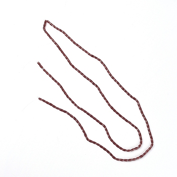 Glass Quartz Faceted Beads Strands, Rectangle, Brown, 6.5x3mm, Hole: 1mm, about 80pcs/strand, 216.54''(550cm)