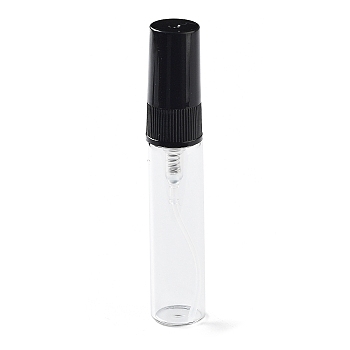 5ml Mini Refillable Glass Spray Bottles, with Plastic Fine Mist Sprayer & Dust Cap, for Perfume, Essential Oil, Clear, 7.65x1.4cm, Capacity: 5ml(0.17 fl. oz)