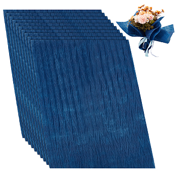 Crepe Paper Flower Packaging Paper, Bouquet Wrapping Paper, Marine Blue, 545x400x0.5mm