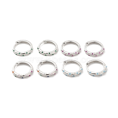 Mixed Color Ring Cubic Zirconia Earrings