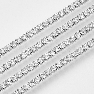 304 Stainless Steel Rhinestone Strass Chains(STAS-T055-12P)-2