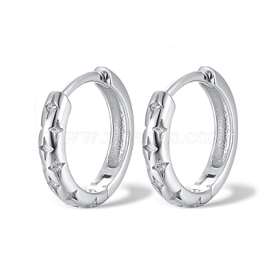 925 Sterling Silver Hoop Earrings(WR7207-3)-2