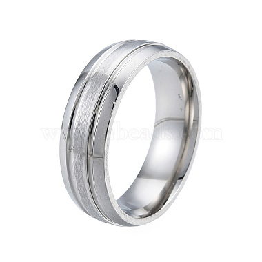 201 кольцо из нержавеющей стали с желобком(RJEW-N043-07)-2