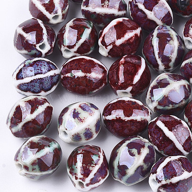 Colorful Oval Porcelain Beads