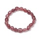 Natural Strawberry Quartz Stretch Beaded Bracelets(BJEW-K213-C12)-1