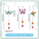 3Pcs 3 Style Iron Hummingbird Butterfly Dragonfly Pendant Decorations(DIY-GA0005-48)-2