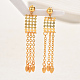 Cable Chain with Heart Tassel Earrings for Women(CM9283)-1