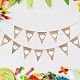 Birthday Party Linen Flag Banner(AJEW-WH0312-32)-6