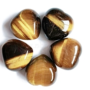 Natural Tiger Eye Healing Stones, Heart Love Stones, Pocket Palm Stones for Reiki Ealancing, 15x15x10mm(PW-WG33638-11)