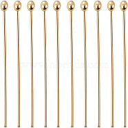 Brass Ball Head Pins, Long-Lasting Plated, Real 18K Gold Plated, 20mm, Pin: 0.6mm, 22 Gauge, Head: 1.8mm 300pcs/set(KK-BC0003-99-0.6x20)