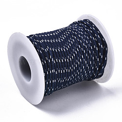 Multipurpose Polyester Cord, for Rope Bracelets or Boot Laces Making, Marine Blue, 2mm, about 21.87 yards(20m)/roll(OCOR-N006-002B-04)