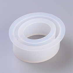 DIY Bangle Silicone Molds, Resin Casting Molds, For UV Resin, Epoxy Resin Jewelry Making, Oval, White, 82x89x35mm(DIY-G010-50A)