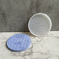 DIY Flat Round Display Base Silicone Molds, Resin Casting Molds, for UV Resin, Epoxy Resin Craft Making, White, 96.5x10.5mm(DIY-P070-D02)