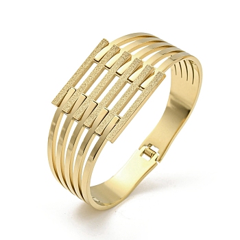 304 Stainless Steel Hollow Out Hinged Bangles for Women, Golden, 3/8~1-1/8 inch(1.1~2.95cm), Inner Diameter: 2-3/8x1-7/8 inch(6.15x4.9cm)