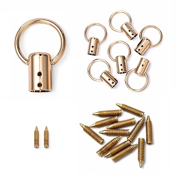 Alloy Swivel Clasps, Swivel Snap Hook, with Iron Nail, Light Gold, 46x31.5x14mm, Hole: 11.5mm