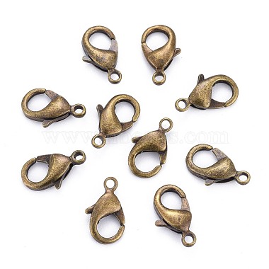 Antique Bronze Brass Lobster Claw Clasps(X-KK-903-AB-NF)-2
