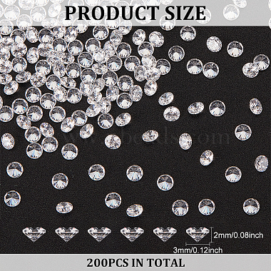 200 cabochons en zircone cubique(ZIRC-FG0001-07)-2