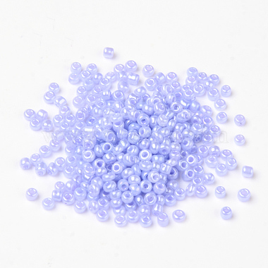 Lilac Round Glass Beads