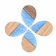 Opaque Resin & Walnut Wood Pendants(RESI-S389-037A-C)-2