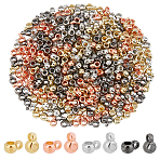 400Pcs 4 Colors CCB Plastic Tube Bails, Loop Bails, Rondelle Hanger Links, Mixed Color, 9.5x6.5x5mm, Hole: 1.2mm, Inner Diameter: 3.2mm, 100Pcs/color(CCB-DC0001-08)