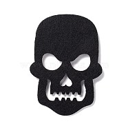 Wool Felt Skull Party Decorations, Halloween Themed Display Decorations, for Decorative Tree, Banner, Garland, Black, 101x71x2mm(AJEW-P101-08B)