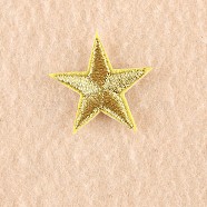 Computerized Embroidery Cloth Iron on/Sew on Patches, Costume Accessories, Appliques, Star, Goldenrod, 3x3cm(X-DIY-F030-11-17)