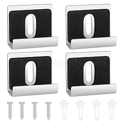 2 Sets 304 Stainless Steel Wall Mounted Mirror Holders, with Screws & Anchor Plugs, Stainless Steel Color, 30.5x12x26mm(FIND-GA0003-52)