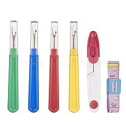 Sewing Tools Sets, Stainless Steel U Shaped Scissors, Tape Measure and Seam Ripper, 115x18mm(TOOL-TA0005-08)