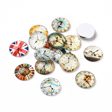 20mm Mixed Color Half Round Glass Cabochons