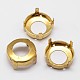 Flat Round Brass Sew on Prong Settings(KK-N0084-A13-14mmG)-1