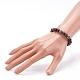 Natural Rhodonite Beaded Stretch Bracelets(BJEW-JB06086-02)-3