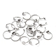 10Pcs 304 Stainless Steel Open Cuff Rings Findings(DIY-WH0410-55P)-1