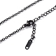 304 Stainless Steel Cable Chain Necklace for Men Women(NJEW-K245-025E)-2