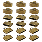 100pcs Tibetan Style Alloy Cord Ends, Lead Free & Cadmium Free, Antique Bronze, 10x11.5x5mm, Hole: 2mm, Inner Diameter: 9x3mm(TIBE-LP0001-09)
