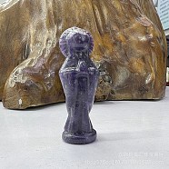 Natural Lepidolite Carved Healing Goddess Figurines, Reiki Energy Stone Display Decorations, 80mm(PW-WG60907-02)