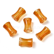 Transparent Acrylic Beads Gradient Effect, Bamboo Joint, Orange, 12.5x7.5mm, Hole: 1.8mm, 1020pcs/500g(OACR-Q193-01D)