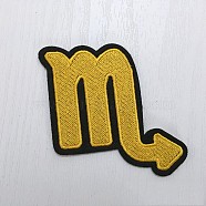 Computerized Embroidery Cloth Iron on/Sew on Patches, Costume Accessories, Appliques, Constellation, Scorpio, 74x80mm(DIY-O004-05)