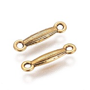 Tibetan Style Bar Links connectors, Antique Golden, Lead Free & Cadmium Free & Nickel Free, 18x3.5x3mm, Hole: 2mm(X-GLF9895Y-NF)