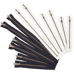 12Pcs 6 Style Nylon Closed-end Zipper, with Metal Zipper Puller, Zip-fastener Component, Mixed Color, 10~24.1x2.8x0.2cm, 2pcs/style(DIY-GF0006-86)