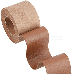 2M PVC Imitation Leather Ribbons, for Clothes, Bag Making, Coconut Brown, 50mm, about 2.19 Yards(2m)/Roll(SRIB-WH0011-126D-03)