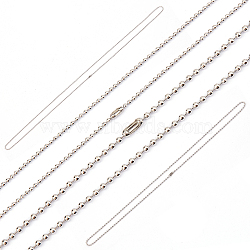 Unicraftale 304 Stainless Steel Necklace Making, 304 Stainless Steel Ball Chains, Stainless Steel Color, 23.6 inch(60cm), 1.5mm & 2.5mm, 30pcs/box(STAS-UN0011-25P)
