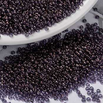 MIYUKI Round Rocailles Beads, Japanese Seed Beads, 15/0, (RR1884) Violet Gold Luster, 1.5mm, Hole: 0.7mm, about 27777pcs/50g