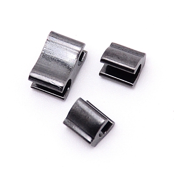 Brass Zipper Top Stops, Replacement Zipper Accessories, Gunmetal, 8x5x5mm, Inner Diameter: 2.5mm, 6x5x4.5mm, In Diameter: 2.5mm, 2pcs, 3pcs/set