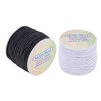 BENECREAT Elastic Cord, Mixed Color, 2mm, about 54.68 yards(50m)/roll, 2rolls/set