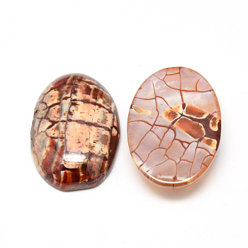 Dyed Natural Fire Agate Cabochons, Oval, Peru, 30x20x7mm