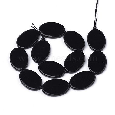 Синтетических черный камень бисер нитей(X-G-Q949-006)-2