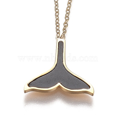 304 Stainless Steel Pendant Necklaces(NJEW-H207-05G)-2